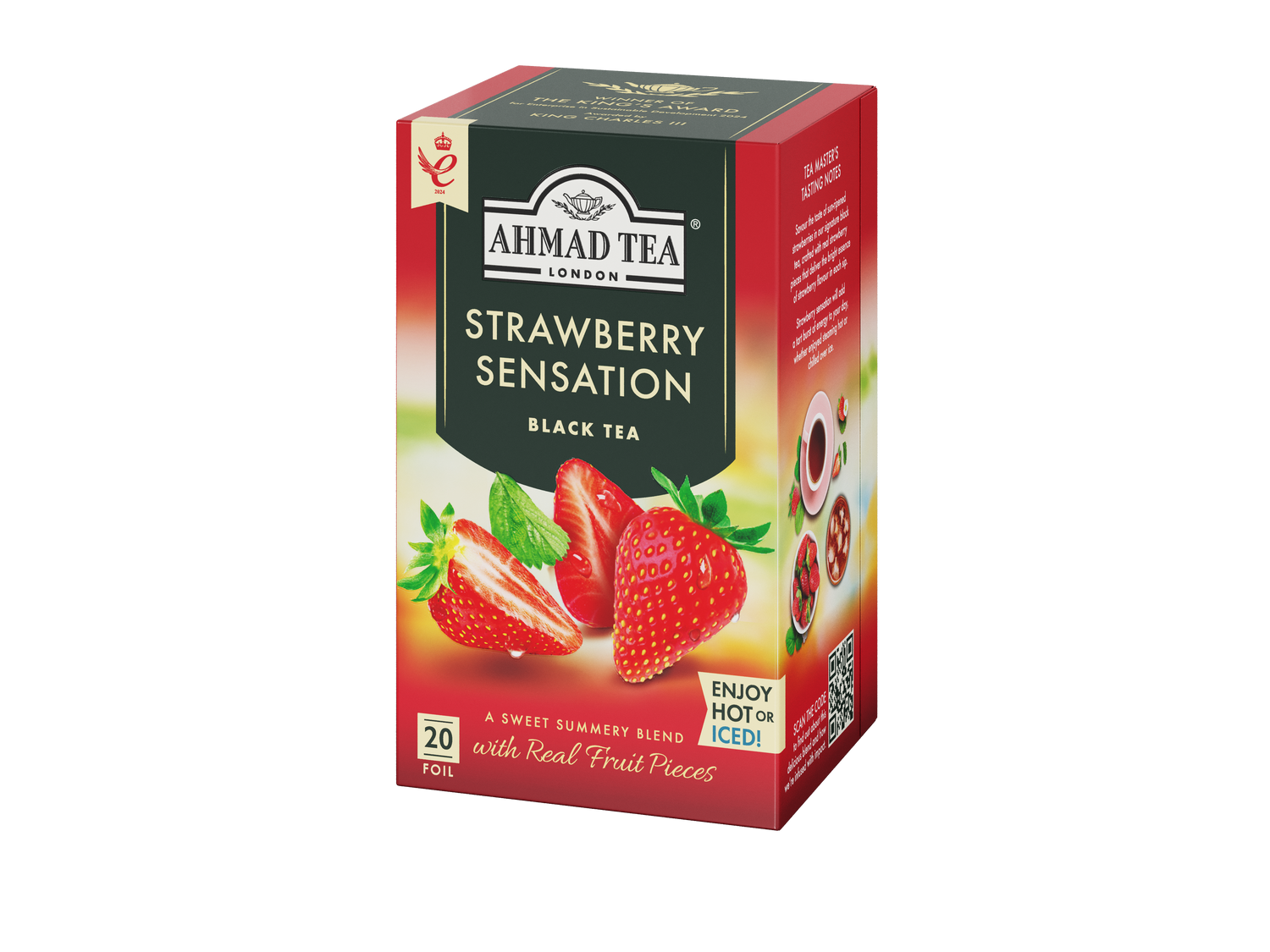 Strawberry Fruit - Black Tea | 20' Tea Bags | Ahmad Tea