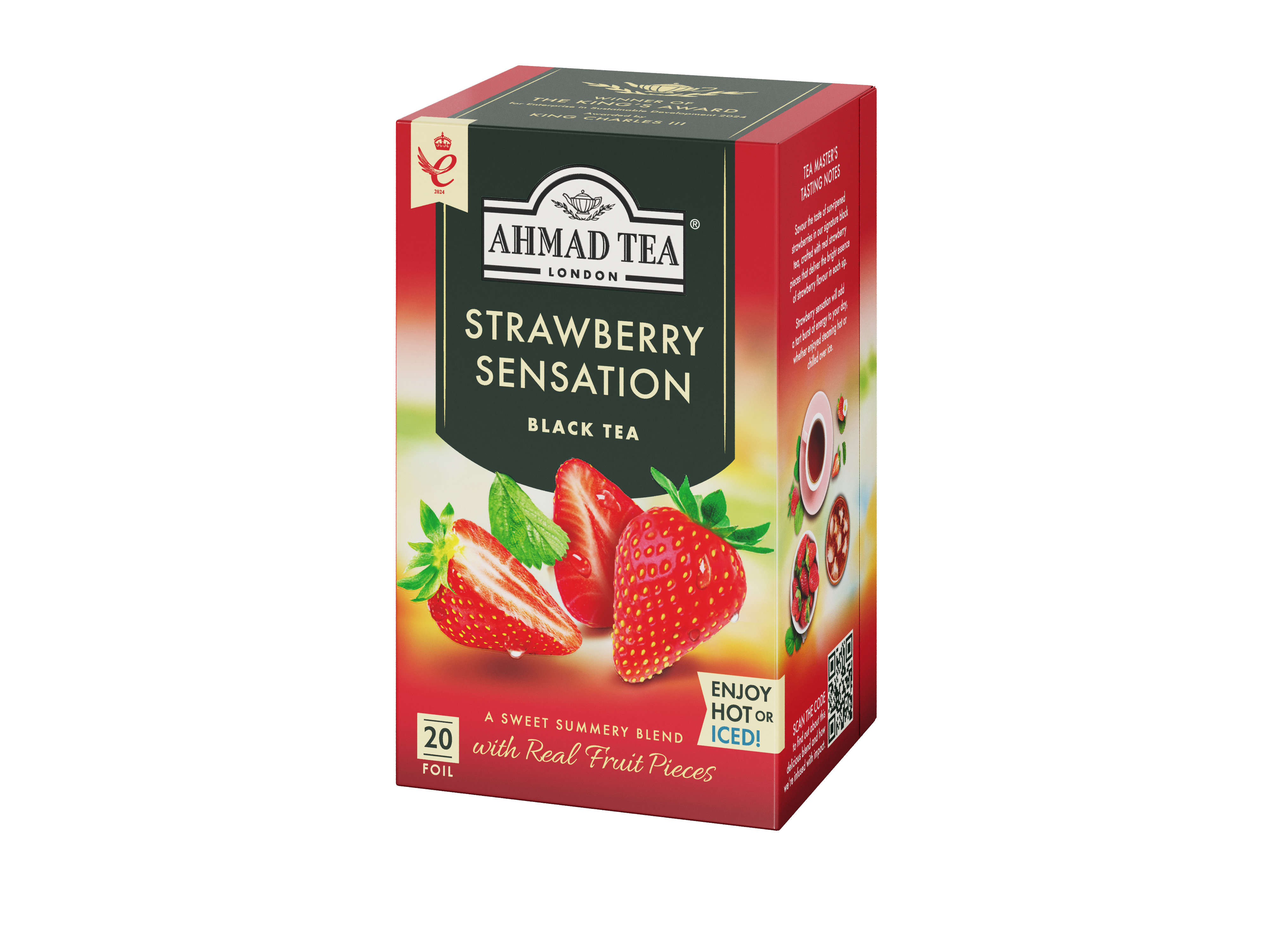 Strawberry Fruit - Black Tea | 20' Tea Bags | Ahmad Tea