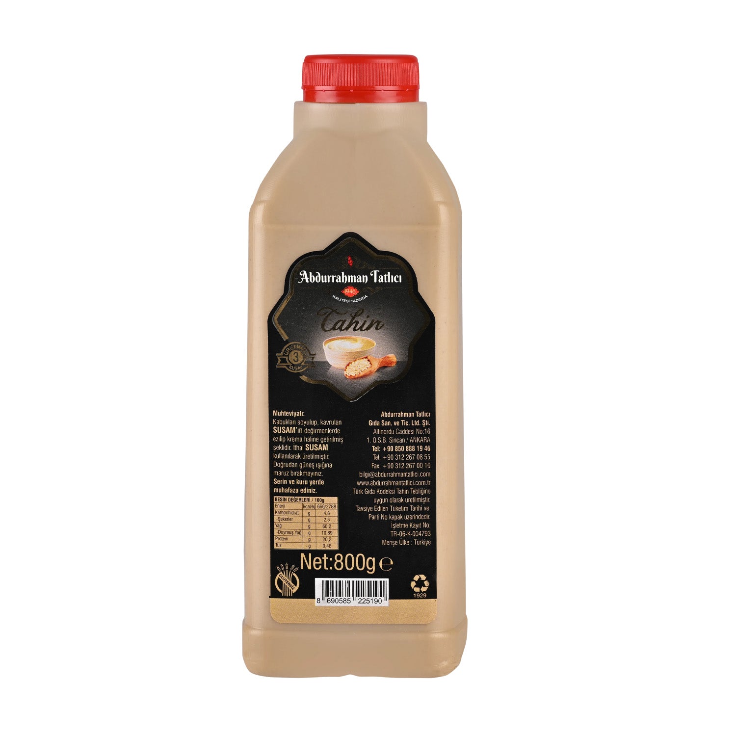 A.Tatlıcı Tahin 800G Pet