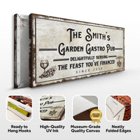 Garden Gastro Pub The Feast You've Financed Sign