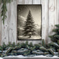 Vintage Pine Tree Christmas Wall Art II