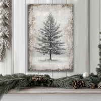Vintage Christmas Tree Wall Art with Free Mystery Gift