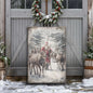 Vintage Woodland Santa Christmas Wall Art