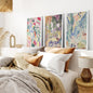 Japanese Garden Set of 3 Posters. Abstract Eclectic Art