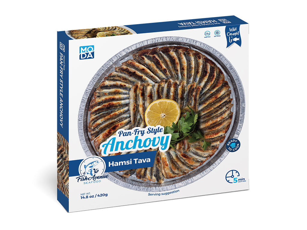 Moda Pan Fry Style Anchovy (Hamsi Tava), 14.8oz (420g), 16pack - 