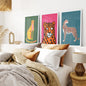 Cheetah Cat Prints Colorful Wall Art Decor