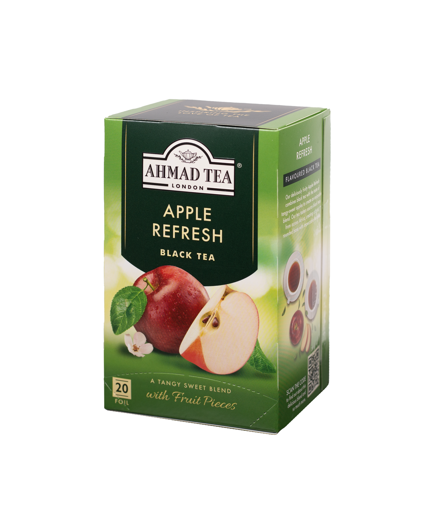 Apple Refresh - Siyah Çay | 20'lik Çay Poşeti | Ahmad Tea
