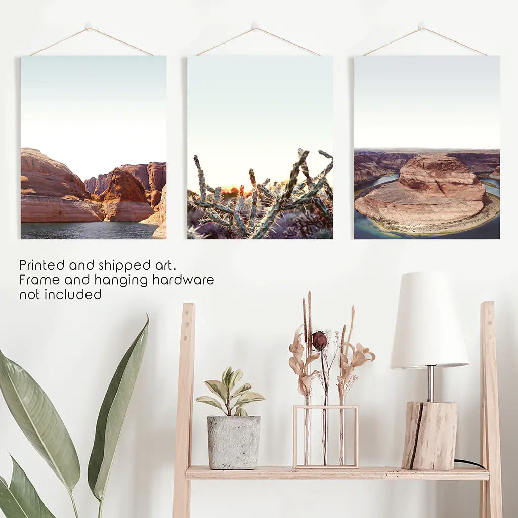 Seyahat Duvar Sanatı. Powell Gölü, Utah. Horseshoe Bend, Arizona.