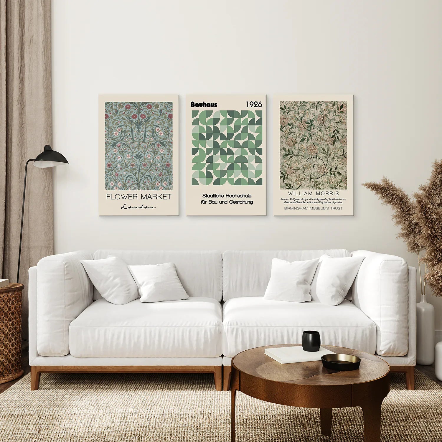 Botanical Neutral Wall Art Home Posters Set
