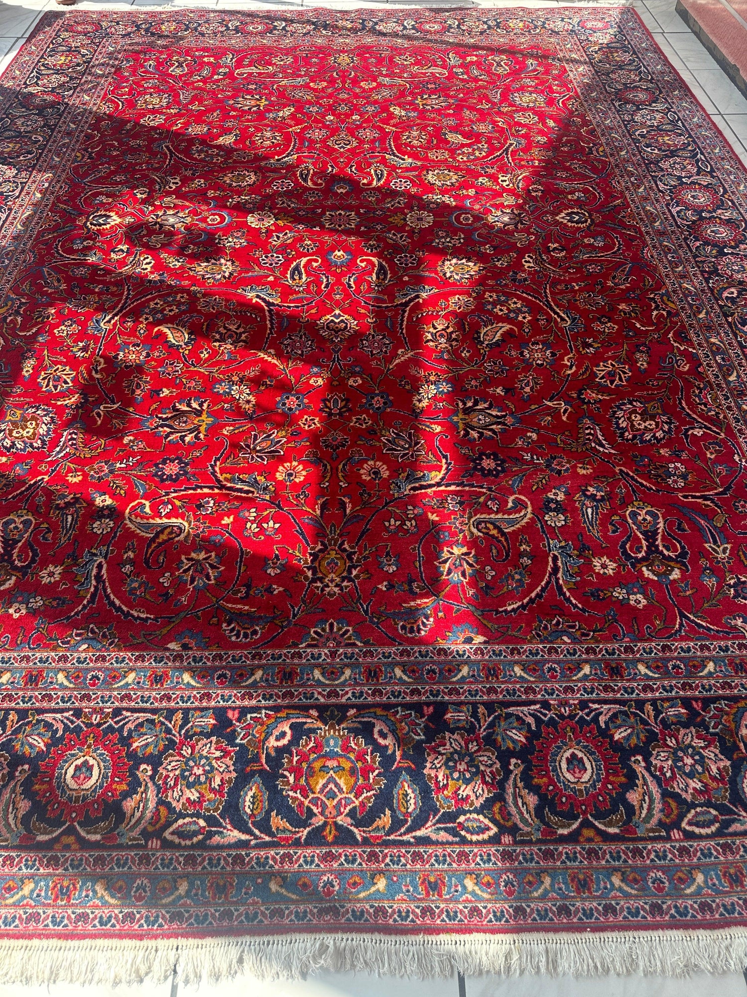 Incredible Persian Kashan All Over Wool Rug 10’2” x 14’
