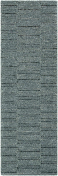 Idaho Broken-Stiped Petrol Blue Wool Rug | Our PNW Home X Livabliss