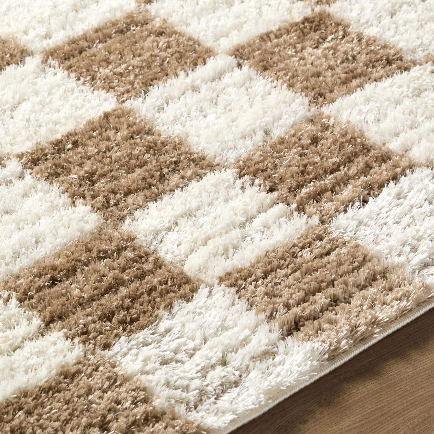 Belita Cream Luxe Shag Area Rug
