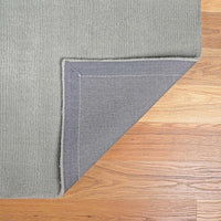 Brockton Solid Light Gray Wool Rug