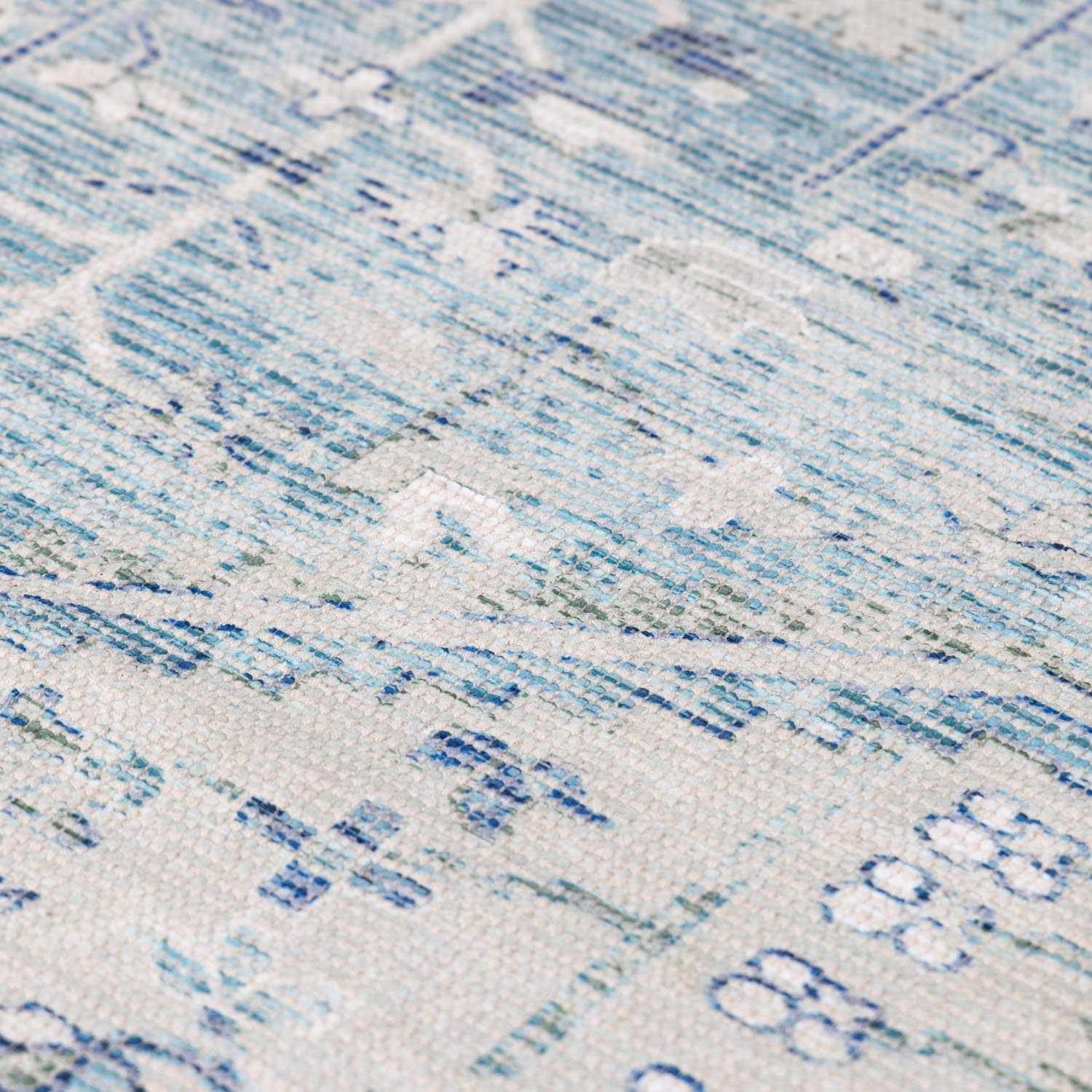 Byers Handmade Cotton-blend Aqua Rug