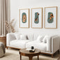 Cute Safari Baby Animals Set of 3 Art Prints