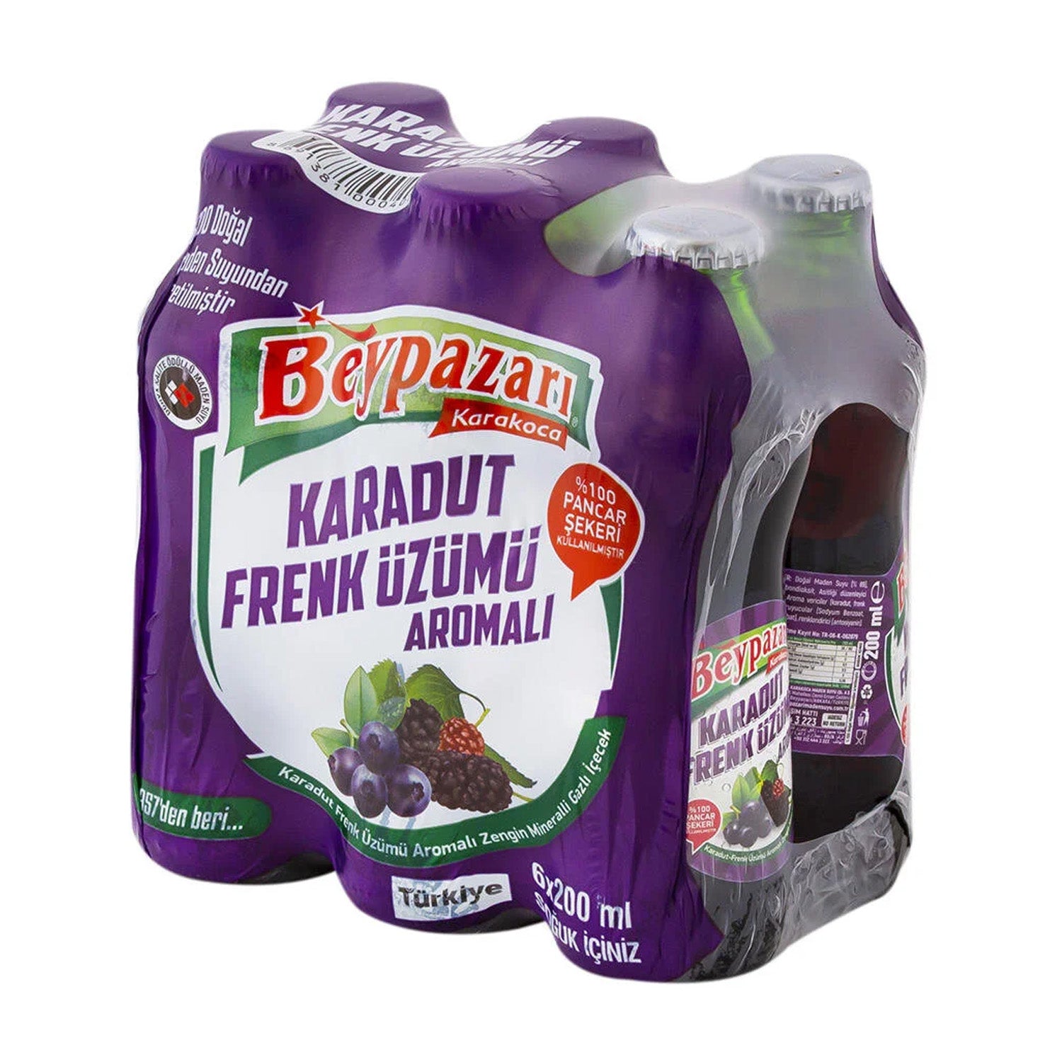 Beypazari Black Mulberry Mineral Water 6*200Ml