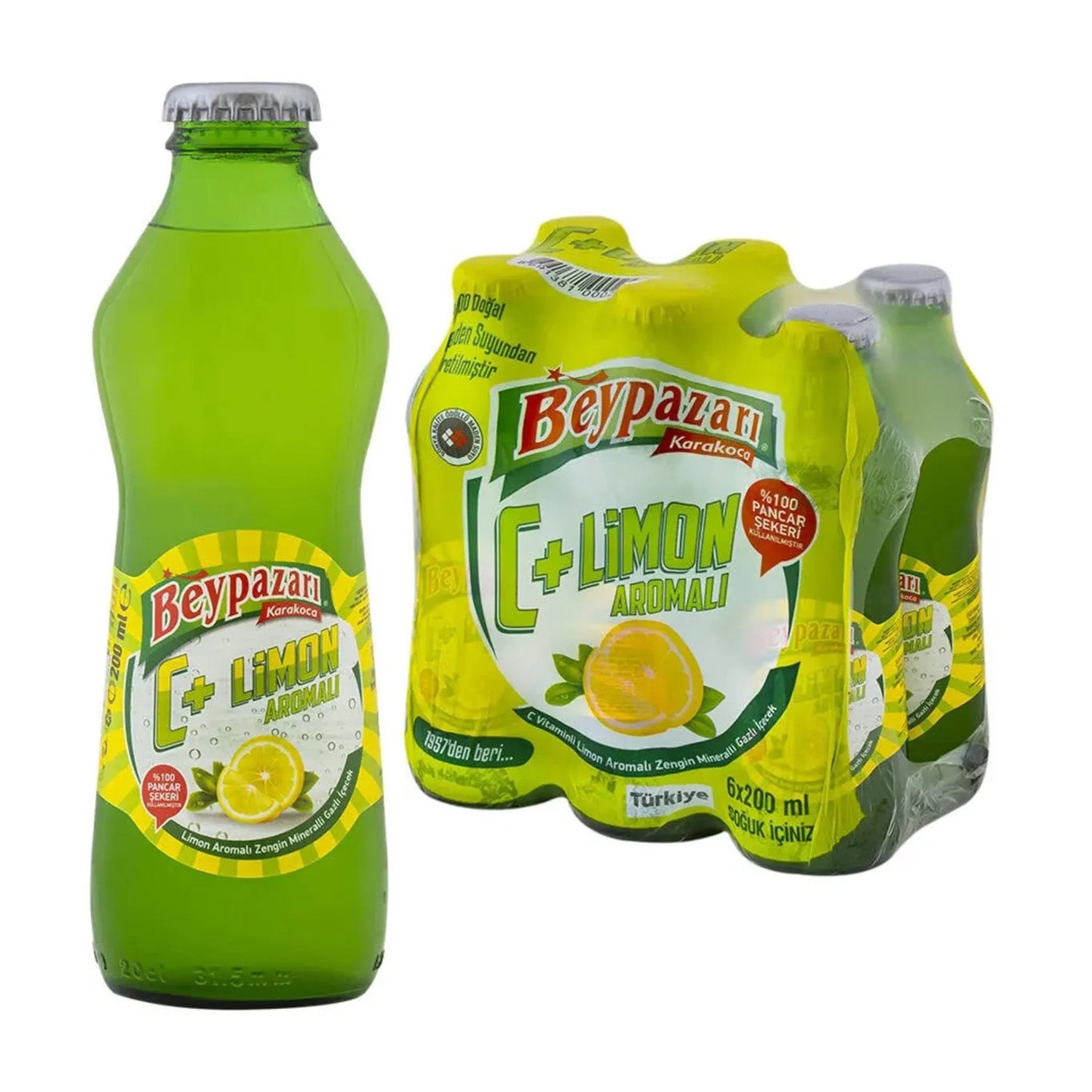 Beypazari Lemon C+ Mineral Water 6*200Ml