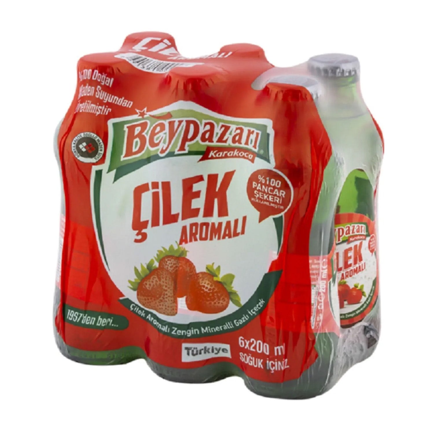 Beypazari Strawberry Mineral Water 6*200Ml