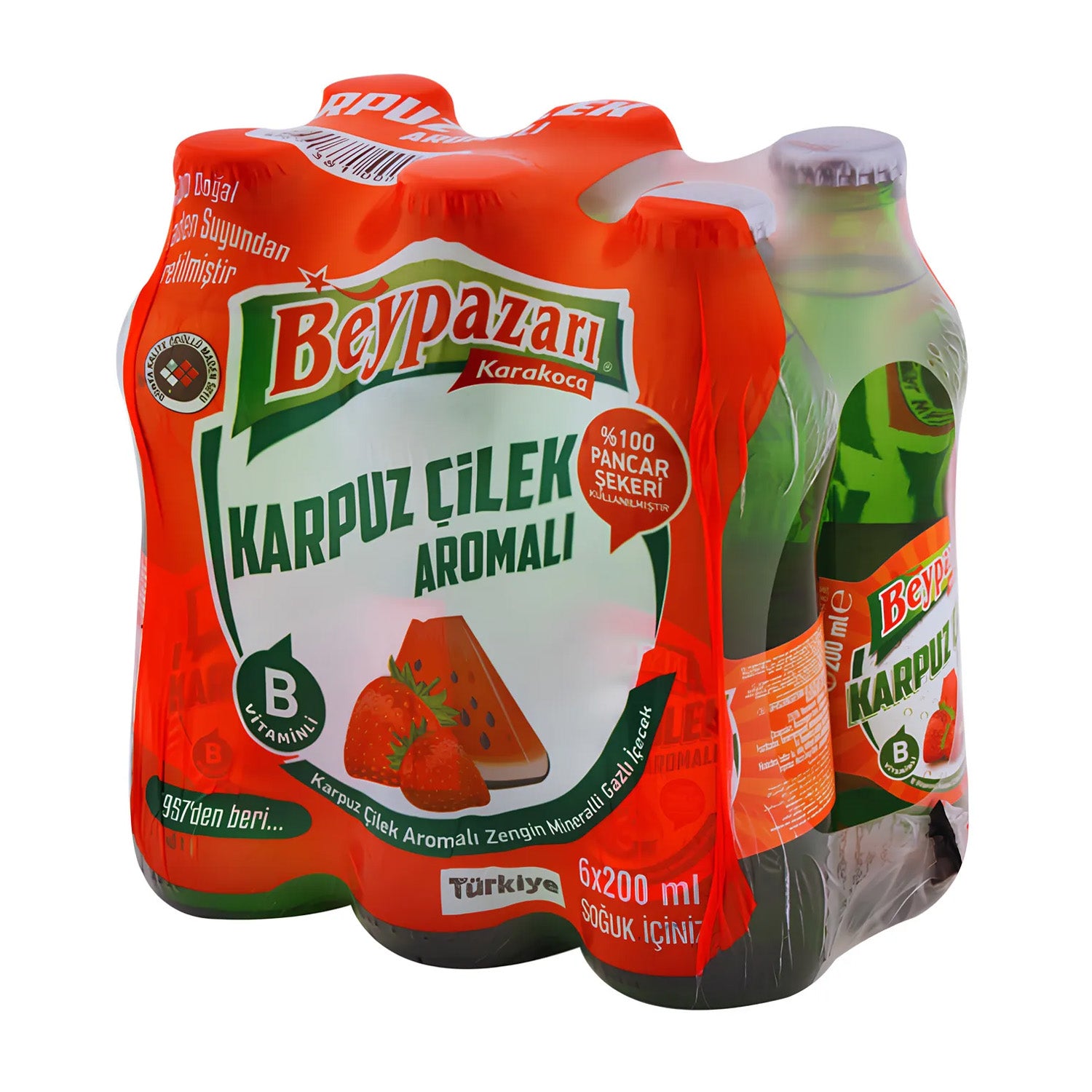 Beypazari Watermelon&Strawberry Mineral Water 6*200