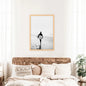 Black White Modern Surfer Photo. Coastal Style Print