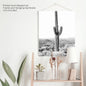 Saguaro Cactus Print. Black White Arizona Desert Nature