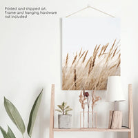 Bohemian Pampas Grass Print. Nature Inspired Theme