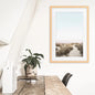 Boho Chic Wall Art Print. Sandy Beach Path, Dried Grass