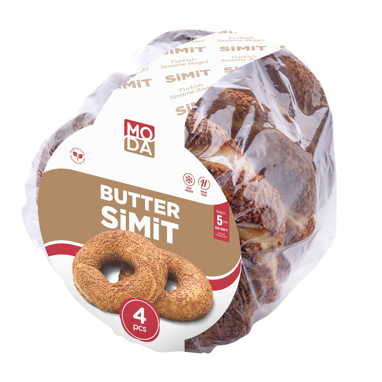 Moda Butter Simit, Par-Baked, 4pcs