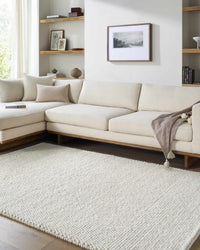 Clayne Beige Premium Wool Area Rug