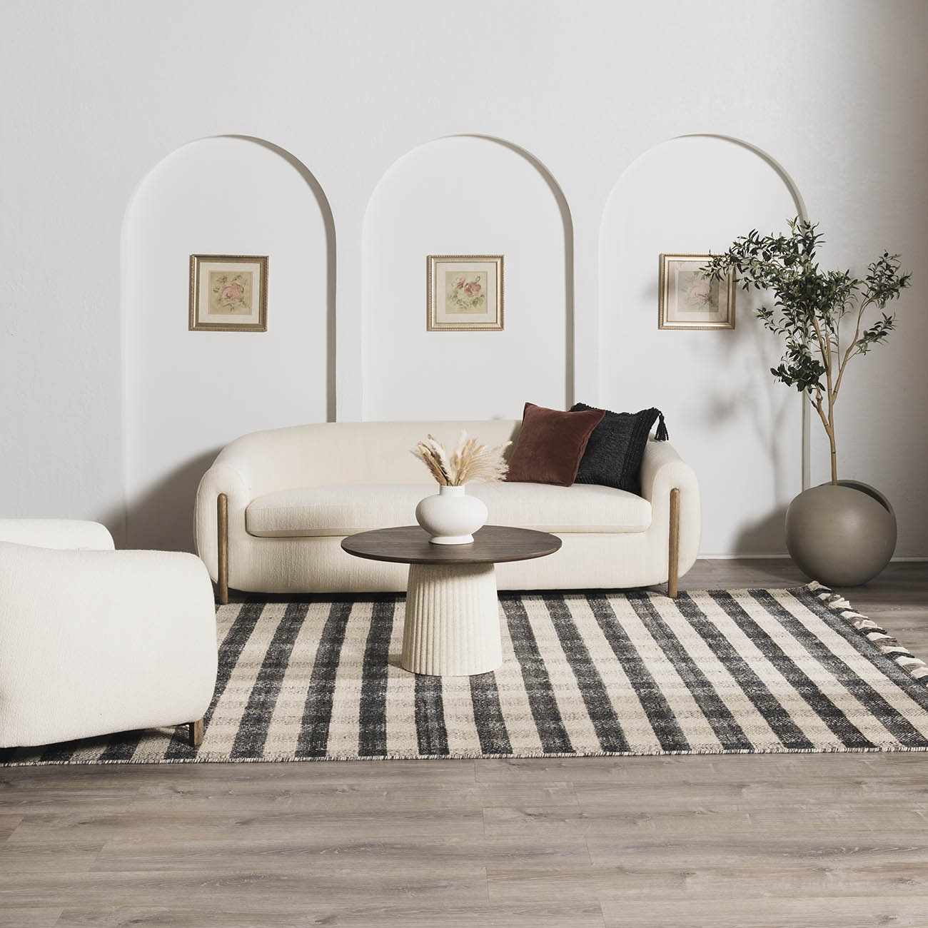 Chilliwack Gray Plaid Wool Rug