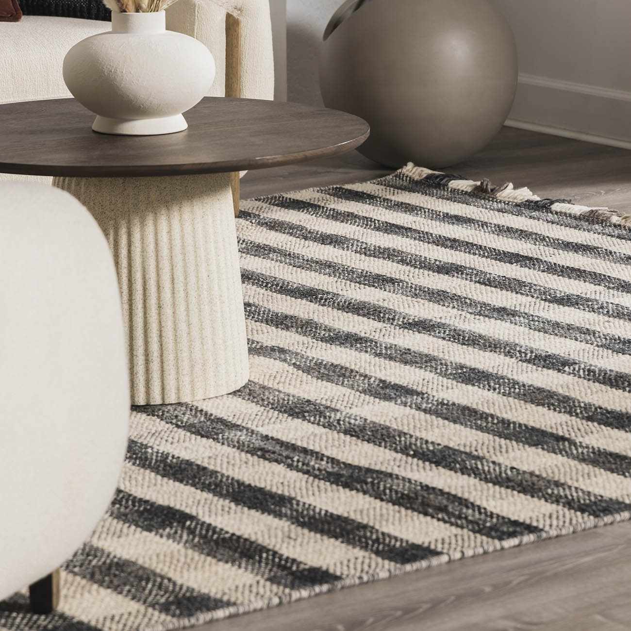 Chilliwack Gray Plaid Wool Rug