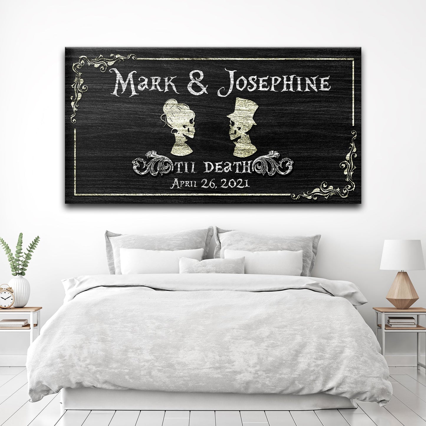 Till Death Do Us Part Skeleton Couple Sign