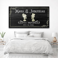 Till Death Do Us Part Skeleton Couple Sign