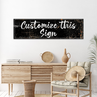 Custom Rustic Canvas Sign