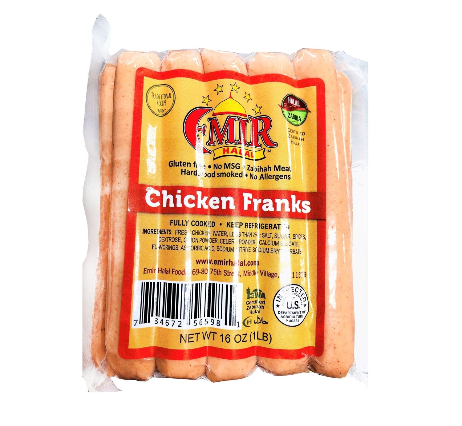Emir Chicken Franks 1Lb
