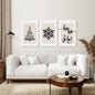 Nordic Style Xmas Triptych Wall Art Prints Set