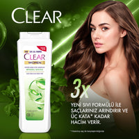 Clear Women Herbal Aloe Vera And Tea Tree Oil Anti-Dandruff Shampoo 350Ml