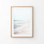 Beige Coastal Beach Wall Art Print. Ocean Waves