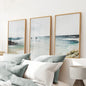 Navy Blue Watercolor Beach House Decor. Set of 3 Wall Art