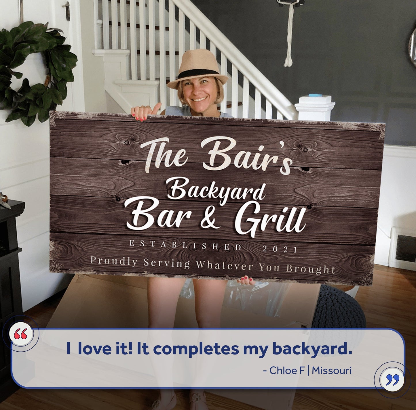 Backyard Bar & Grill Sign XV