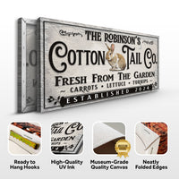 Vintage Cottontail Co Easter Sign