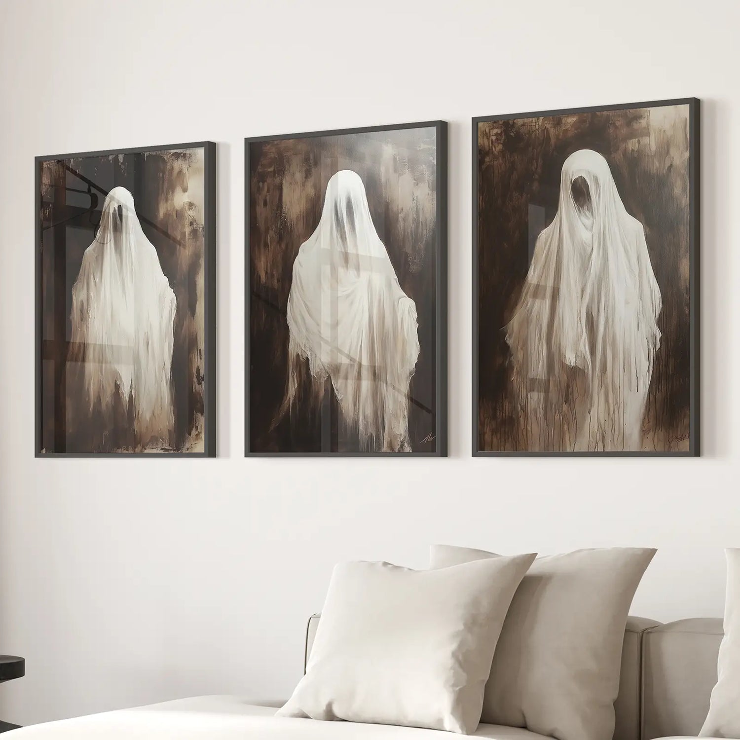 Vintage Ghosts Halloween Wall Art Decor Poster