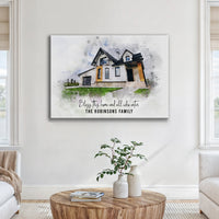 Custom House Watercolor Portrait