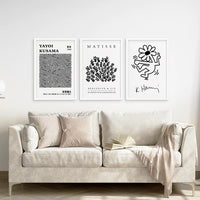Black and White Matisse Art Set of 3 Posters