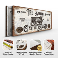 Branded Cattle Ranch Sign IV
