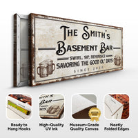 Swirl, Sip, Reminisce Basement Bar Sign