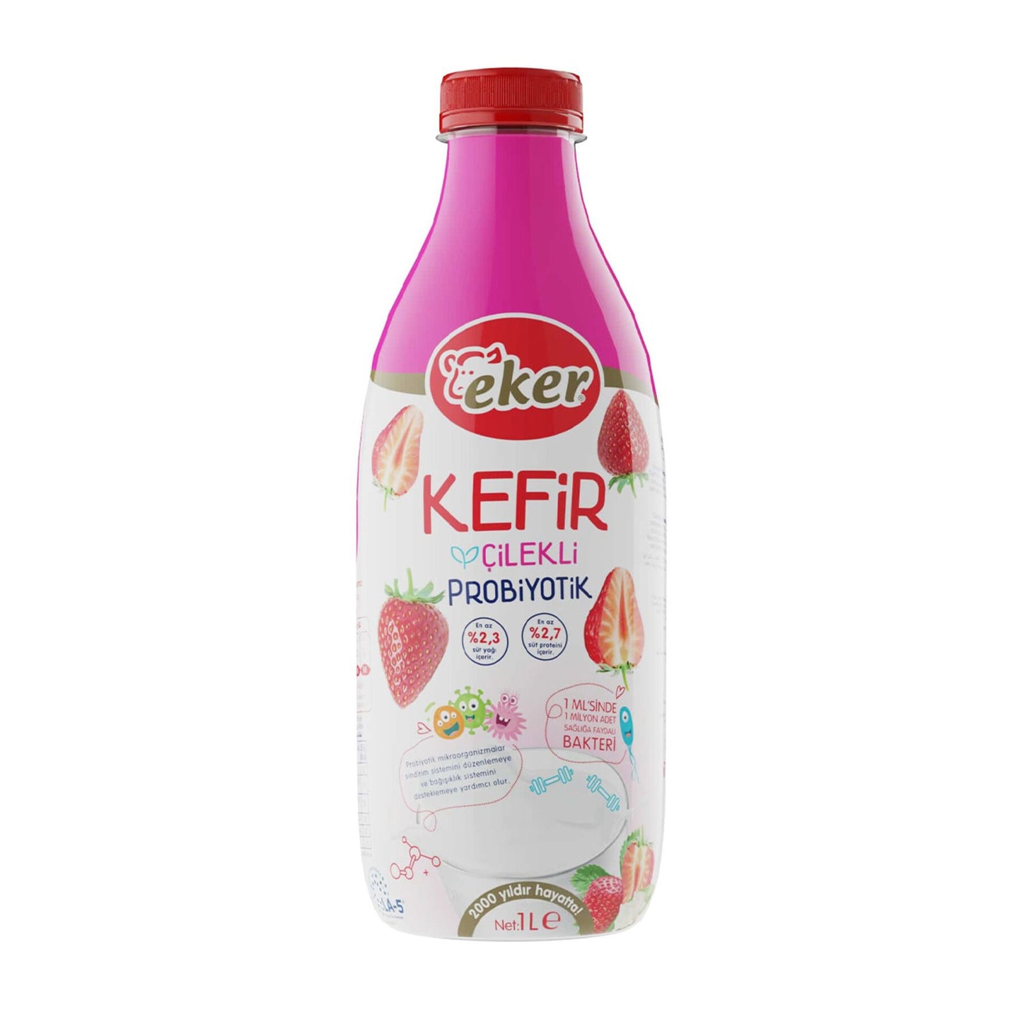 Eker Kefir Drink Strawberry 1Lt