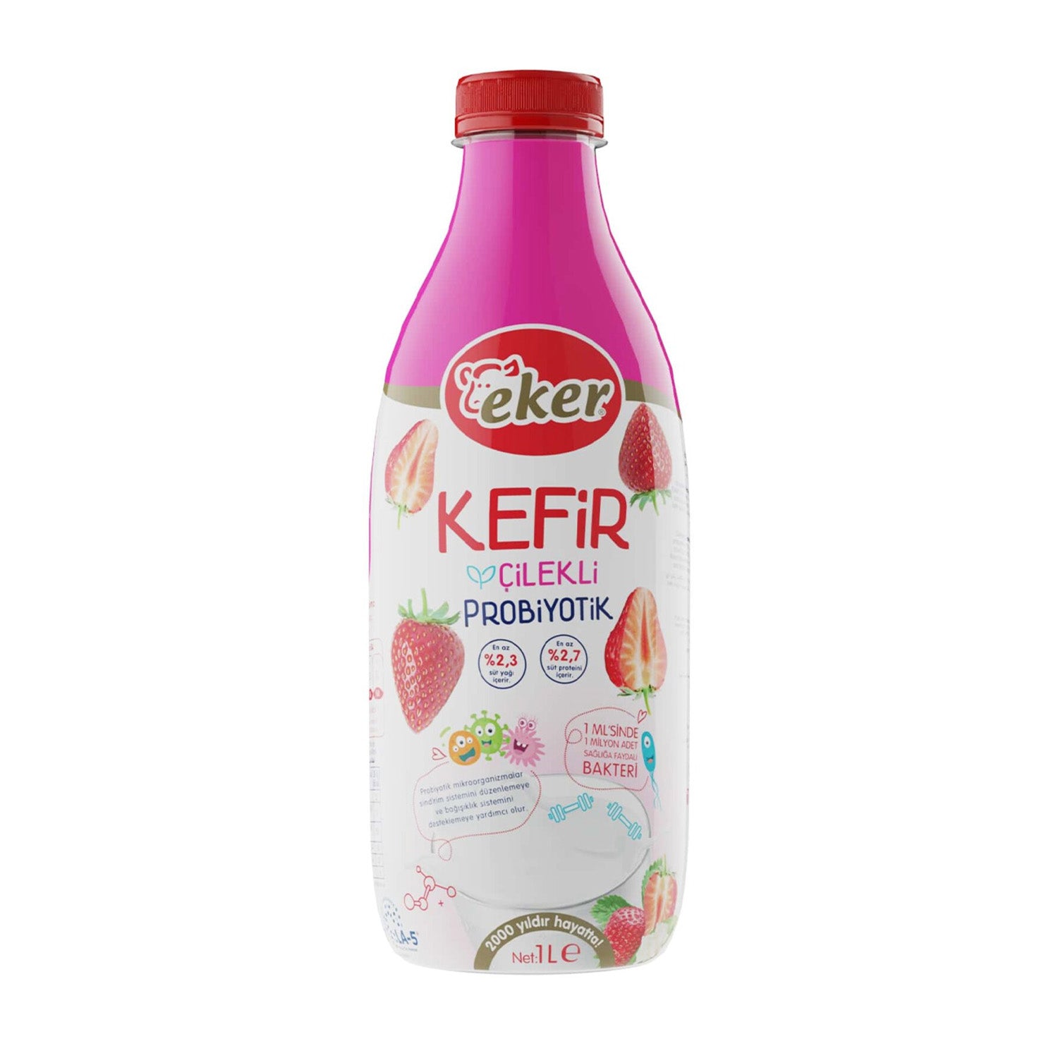 Eker Kefir Drink Strawberry 1Lt