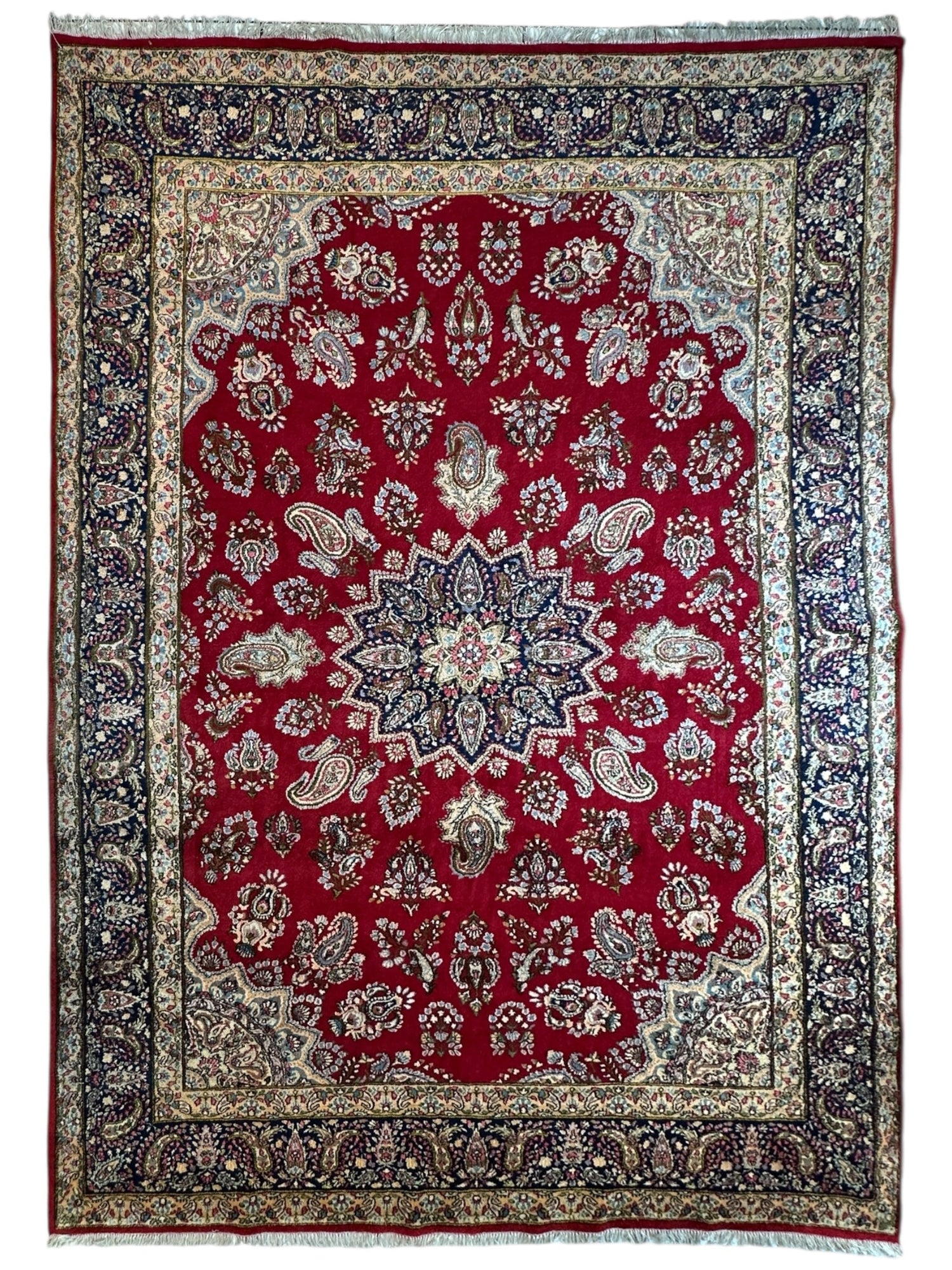Vintage Kirman Persian Rug | 9’9” x 14’ | Thick Full-Pile Wool | Circa 1960 | K2029