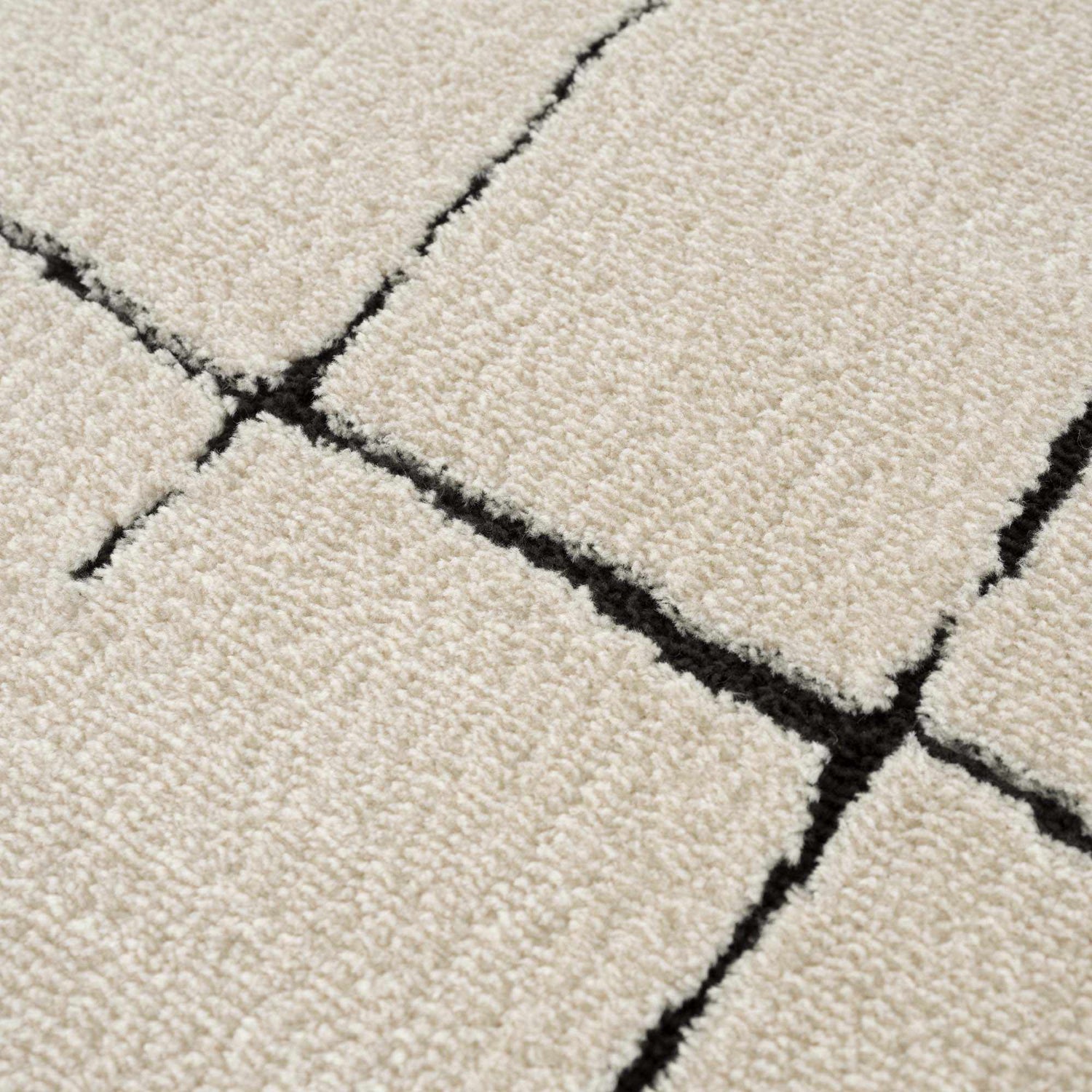 Koume Beige Maze Area Rug